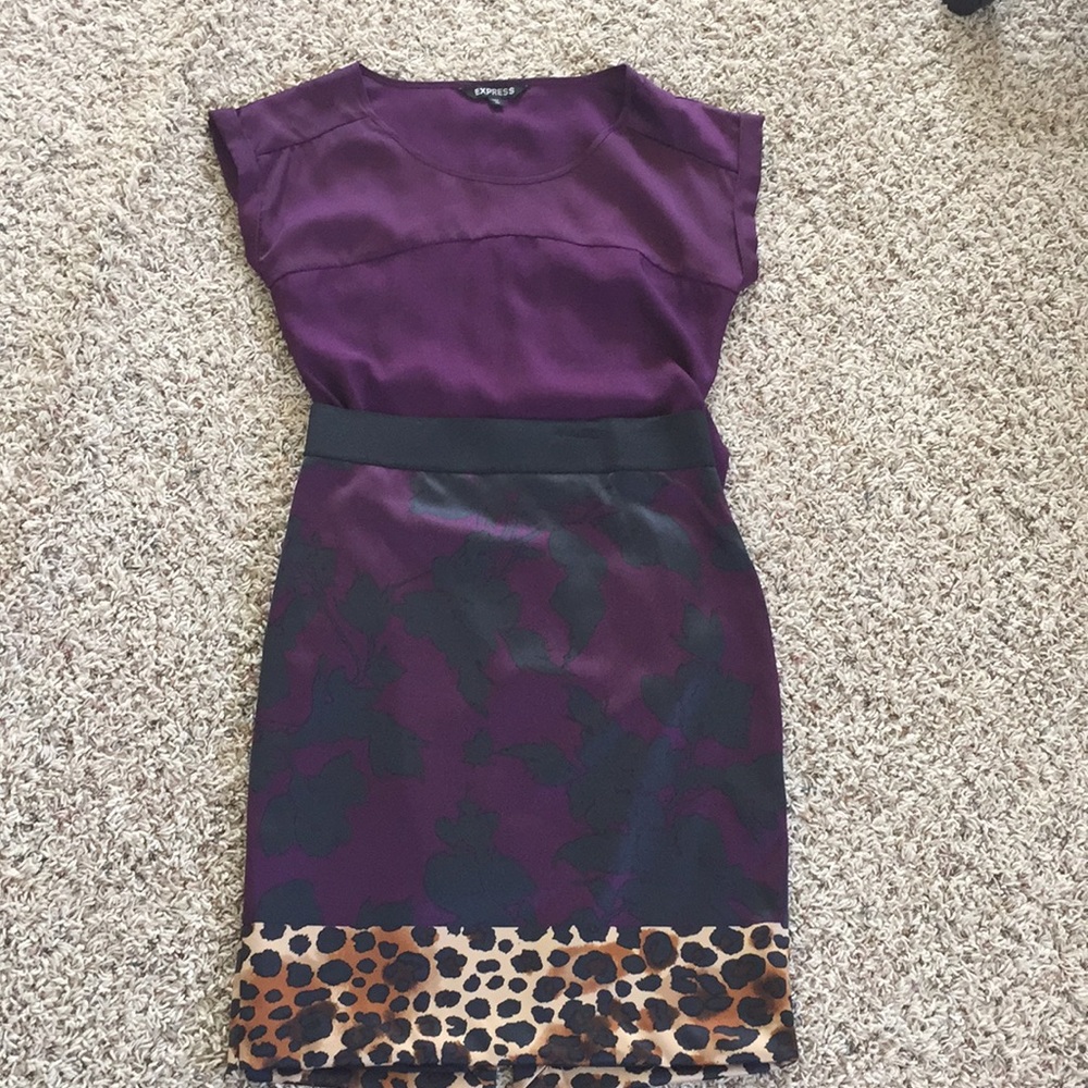 Express skirt and shirt set